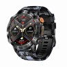 Smartwatch Męski Gravity GT20-5 na pasku gumowym w kolorze Czarny/Czarny Moro o szerokości 22mm