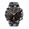 Smartwatch Męski Gravity GT20-5 na pasku gumowym w kolorze Czarny/Czarny Moro o szerokości 22mm