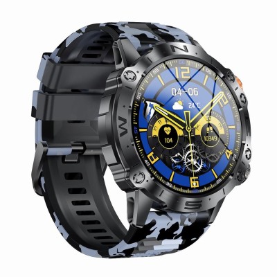Smartwatch Męski Gravity GT20-5 na pasku gumowym w kolorze Czarny/Czarny Moro o szerokości 22mm