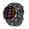 Smartwatch Męski Gravity GT20-6 na pasku gumowym w kolorze Czarny/Zielony Moro o szerokości 22mm
