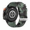 Smartwatch Męski Gravity GT20-6 na pasku gumowym w kolorze Czarny/Zielony Moro o szerokości 22mm