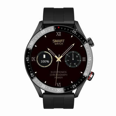 Smartwatch Męski Gravity GT4-1 na pasku gumowym w kolorze Czarny/Czarny o szerokości 22mm