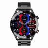 Smartwatch Męski Gravity GT4-2 na bransolecie stalowej w kolorze Czarny/Czarny o szerokości 22mm