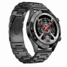 Smartwatch Męski Gravity GT4-2 na bransolecie stalowej w kolorze Czarny/Czarny o szerokości 22mm