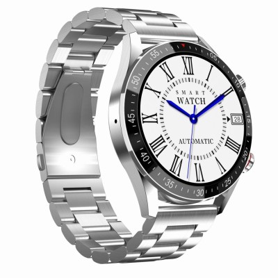 Smartwatch Męski Gravity GT4-3 na bransolecie stalowej w kolorze Srebrny/Srebrny o szerokości 22mm