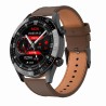 Smartwatch Męski Gravity GT4-6 na pasku skórzanym w kolorze Czarny/Brązowy o szerokości 22mm