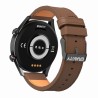 Smartwatch Męski Gravity GT4-6 na pasku skórzanym w kolorze Czarny/Brązowy o szerokości 22mm