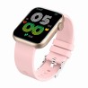 Smartwatch Damski Gravity GT3-1 na pasku gumowym w kolorze Różowy/Różowy o szerokości 22mm