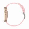 Smartwatch Damski Gravity GT3-1 na pasku gumowym w kolorze Różowy/Różowy o szerokości 22mm