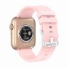 Smartwatch Damski Gravity GT3-1 na pasku gumowym w kolorze Różowy/Różowy o szerokości 22mm