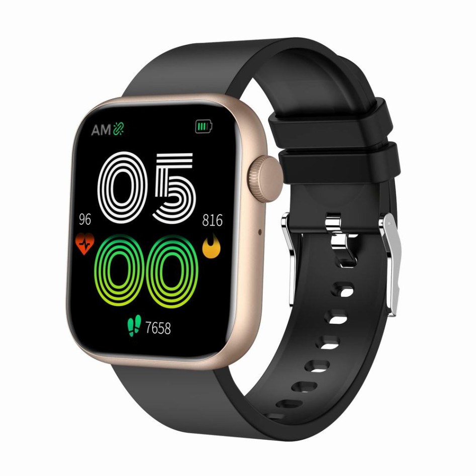 Smartwatch Damski Gravity GT3-2 na pasku gumowym w kolorze Różowy/Czarny o szerokości 22mm