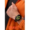 Smartwatch Damski Gravity GT3-3 na pasku gumowym w kolorze Czarny/Czarny o szerokości 22mm