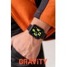 Smartwatch Damski Gravity GT3-3 na pasku gumowym w kolorze Czarny/Czarny o szerokości 22mm