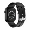 Smartwatch Damski Gravity GT3-3 na pasku gumowym w kolorze Czarny/Czarny o szerokości 22mm