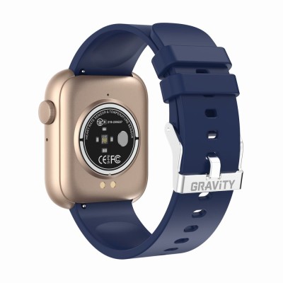 Smartwatch Damski Gravity GT3-4 na pasku gumowym w kolorze Granatowy/Granatowy o szerokości 22mm