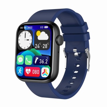 Smartwatch Damski Gravity GT3-5 na pasku gumowym w kolorze Czarny/Granatowy o szerokości 22mm
