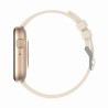 Smartwatch Damski Gravity GT3-6 na pasku gumowym w kolorze Beżowy/Beżowy o szerokości 22mm