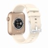 Smartwatch Damski Gravity GT3-6 na pasku gumowym w kolorze Beżowy/Beżowy o szerokości 22mm