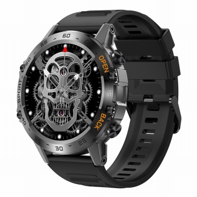 Smartwatch Męski Gravity GT9-1 na pasku gumowym w kolorze Czarny/Czarny o szerokości 22mm