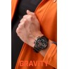 Smartwatch Męski Gravity GT9-1 na pasku gumowym w kolorze Czarny/Czarny o szerokości 22mm