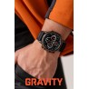 Smartwatch Męski Gravity GT9-1 na pasku gumowym w kolorze Czarny/Czarny o szerokości 22mm