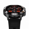 Smartwatch Męski Gravity GT9-1 na pasku gumowym w kolorze Czarny/Czarny o szerokości 22mm