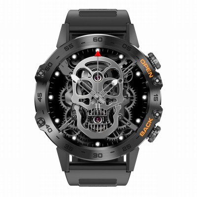 Smartwatch Męski Gravity GT9-1 na pasku gumowym w kolorze Czarny/Czarny o szerokości 22mm