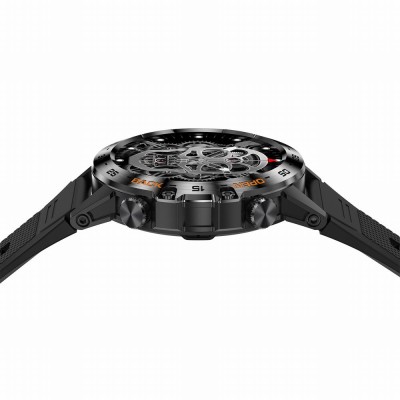 Smartwatch Męski Gravity GT9-1 na pasku gumowym w kolorze Czarny/Czarny o szerokości 22mm