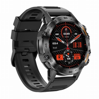 Smartwatch Męski Gravity GT9-1 na pasku gumowym w kolorze Czarny/Czarny o szerokości 22mm