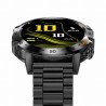 Smartwatch Męski Gravity GT9-2 na bransolecie stalowej w kolorze Czarny/Czarny o szerokości 22mm