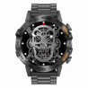Smartwatch Męski Gravity GT9-2 na bransolecie stalowej w kolorze Czarny/Czarny o szerokości 22mm
