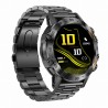 Smartwatch Męski Gravity GT9-2 na bransolecie stalowej w kolorze Czarny/Czarny o szerokości 22mm