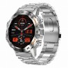 Smartwatch Męski Gravity GT9-3 na bransolecie stalowej w kolorze Srebrny/Srebrny o szerokości 22mm