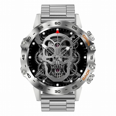 Smartwatch Męski Gravity GT9-3 na bransolecie stalowej w kolorze Srebrny/Srebrny o szerokości 22mm