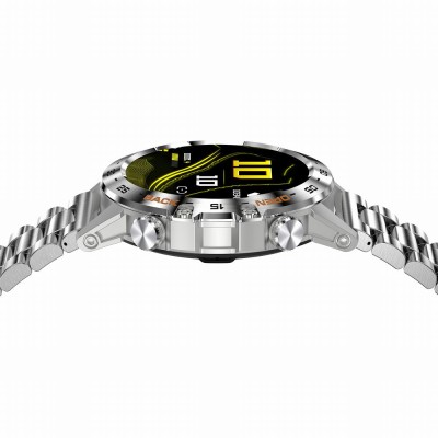 Smartwatch Męski Gravity GT9-3 na bransolecie stalowej w kolorze Srebrny/Srebrny o szerokości 22mm