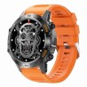 Smartwatch Męski Gravity GT9-4 na pasku gumowym w kolorze Czarny/Pomarańczowy o szerokości 22mm