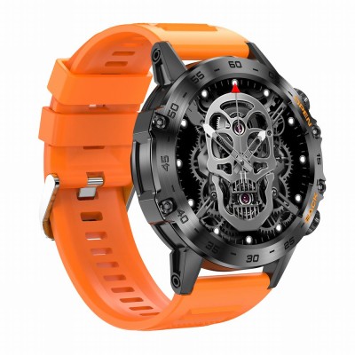 Smartwatch Męski Gravity GT9-4 na pasku gumowym w kolorze Czarny/Pomarańczowy o szerokości 22mm