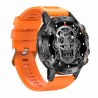 Smartwatch Męski Gravity GT9-4 na pasku gumowym w kolorze Czarny/Pomarańczowy o szerokości 22mm