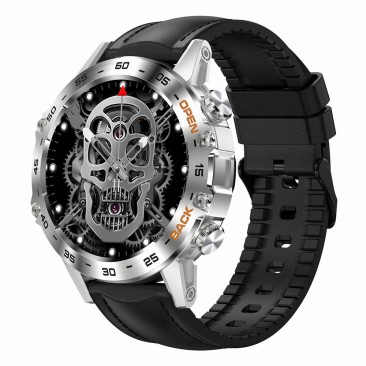 Smartwatch Męski Gravity GT9-6  w kolorze Srebrny/Czarny o szerokości 22mm