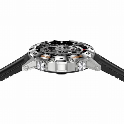 Smartwatch Męski Gravity GT9-6  w kolorze Srebrny/Czarny o szerokości 22mm