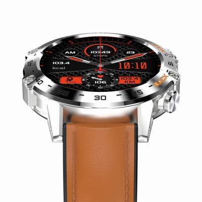 Smartwatch Męski Gravity GT9-8  w kolorze Srebrny/Brązowy o szerokości 22mm