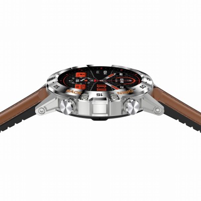 Smartwatch Męski Gravity GT9-8  w kolorze Srebrny/Brązowy o szerokości 22mm