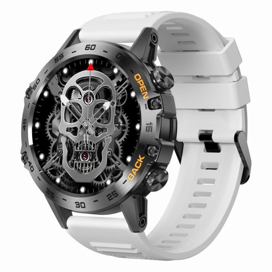 Smartwatch Męski Gravity GT9-10 na pasku gumowym w kolorze Czarny/Biały o szerokości 22mm Smartwatch Męski Gravity GT9-10 na pasku gumowym w kolorze Czarny/Biały o szerokości 22mm