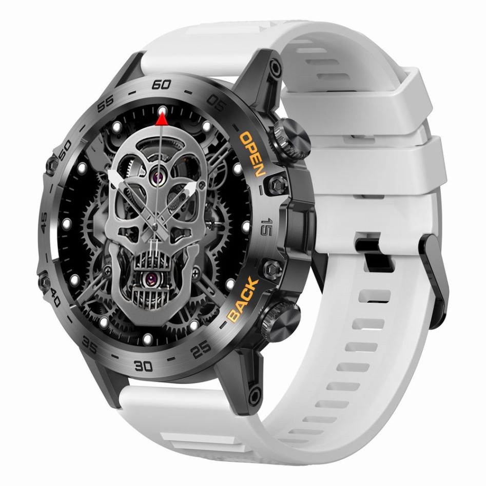 Smartwatch Męski Gravity GT9-10 na pasku gumowym w kolorze Czarny/Biały o szerokości 22mm