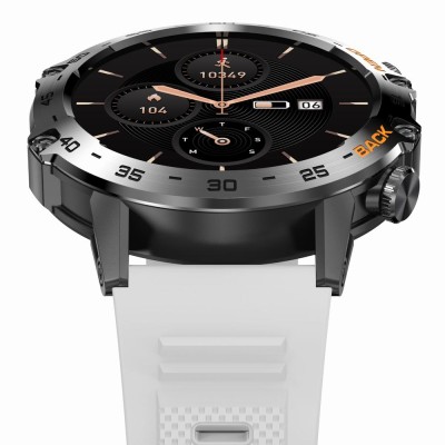 Smartwatch Męski Gravity GT9-10 na pasku gumowym w kolorze Czarny/Biały o szerokości 22mm