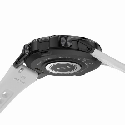 Smartwatch Męski Gravity GT9-10 na pasku gumowym w kolorze Czarny/Biały o szerokości 22mm