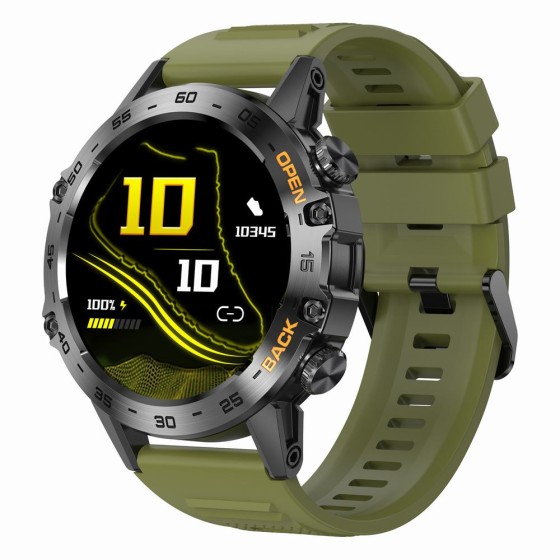 Smartwatch Męski Gravity GT9-12 na pasku gumowym w kolorze Czarny/Khaki o szerokości 22mm Smartwatch Męski Gravity GT9-12 na pasku gumowym w kolorze Czarny/Khaki o szerokości 22mm