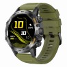 Smartwatch Męski Gravity GT9-12 na pasku gumowym w kolorze Czarny/Khaki o szerokości 22mm