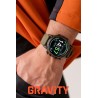 Smartwatch Męski Gravity GT9-12 na pasku gumowym w kolorze Czarny/Khaki o szerokości 22mm