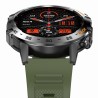 Smartwatch Męski Gravity GT9-12 na pasku gumowym w kolorze Czarny/Khaki o szerokości 22mm